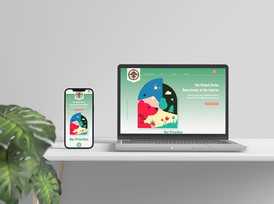 Department of the Interior Web Design app branding design graphic design illustration typography ui ux vector