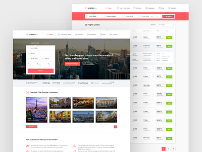 Ucakara.com design flight list minimal product travel ui ui design ux web world