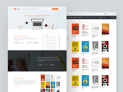 Publitory book design food landing press publish ui ui design ux web