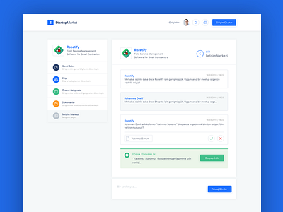 StartupMarket Message chat design investment investor message startup startupmarket