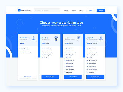 Pricing Page and Illustrations
