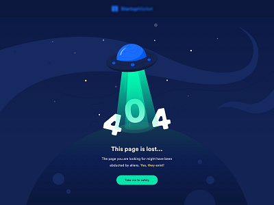 This page is lost... 404 Page 404 404 error page 404 page clean creative design designers illustration layout lost minimal space ufo ui
