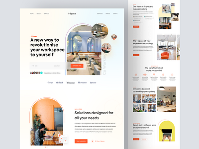 Co-working Space Landing Page landing page