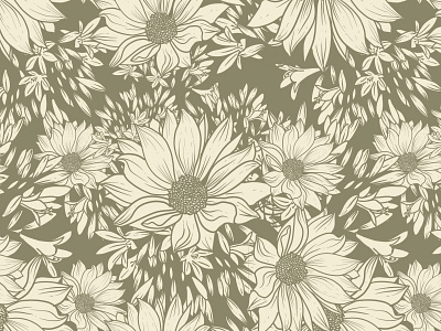 Pattern Inspired by Africa Daisies design illustration logo