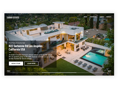 dailyUI #005 Landing page Real estate design graphic minimal product showcase ui user interface ux web webdesign