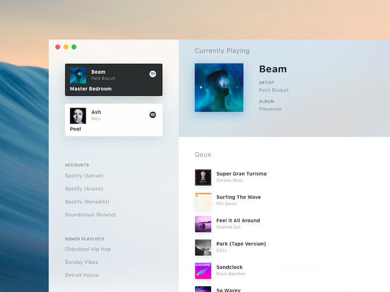 Sonos for Mac Controller by Benedikt Matern for COBE on Dribbble