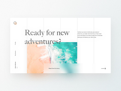 New Experiences adventures antiqua article blog experiments fashion font grid light nature navigation post style travel typo typography ui ux web writing