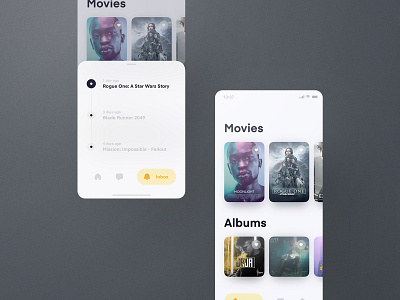 Movies App ambient app clean content design experiment frish light moonlight movies munich music noise shadow star wars type typography ui ux yung