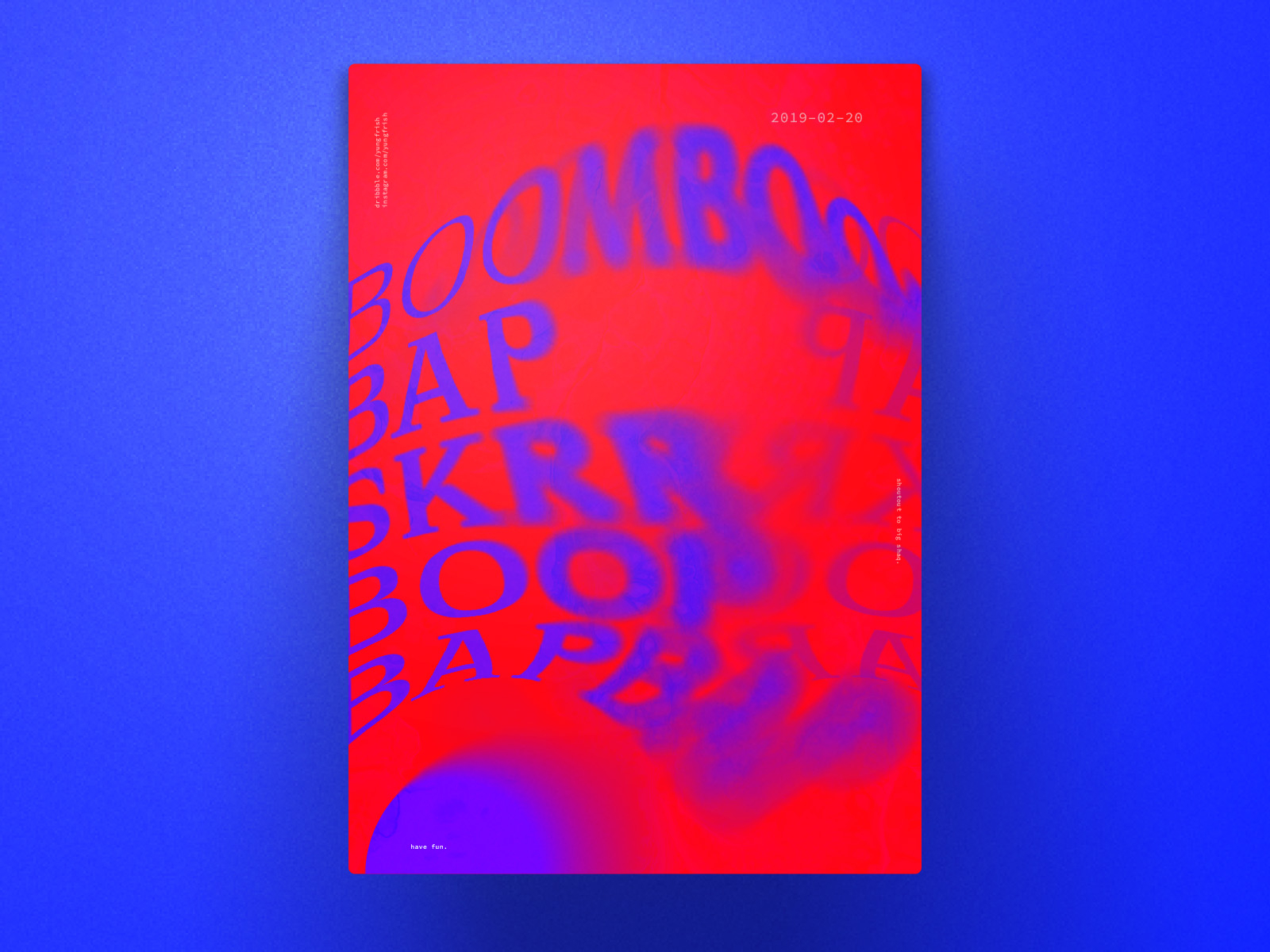 Typo Poster Boom Boom Bap Skrr by Benedikt Matern for Yungfrish on Dribbble