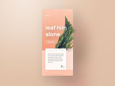 Plant Review Screen app blur clean colors design frish gradient light munich noise plant rating reviews shadow style typography ui ux vector yung