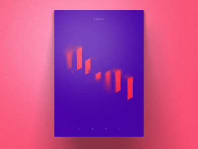 0501 Typo Poster 0501 abstract art arts artsy blue colors design flashing frish glitch love munich noise poster red typography warp yung
