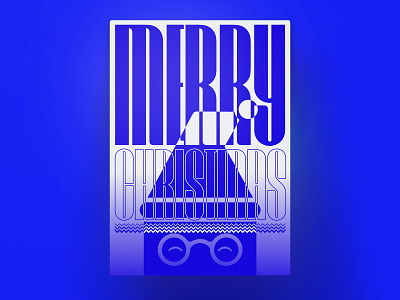 Merry Christmas everyone 2019 art artsy blue bold christmas colors contrast font frish inverted merry munich new year poster print scoop white yung