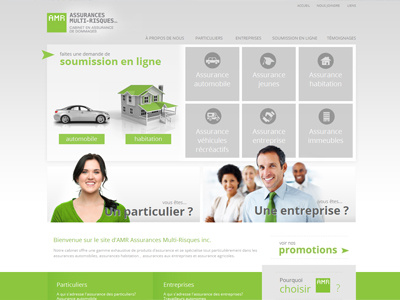 Website - Assurances Multi-risques business design insurance website