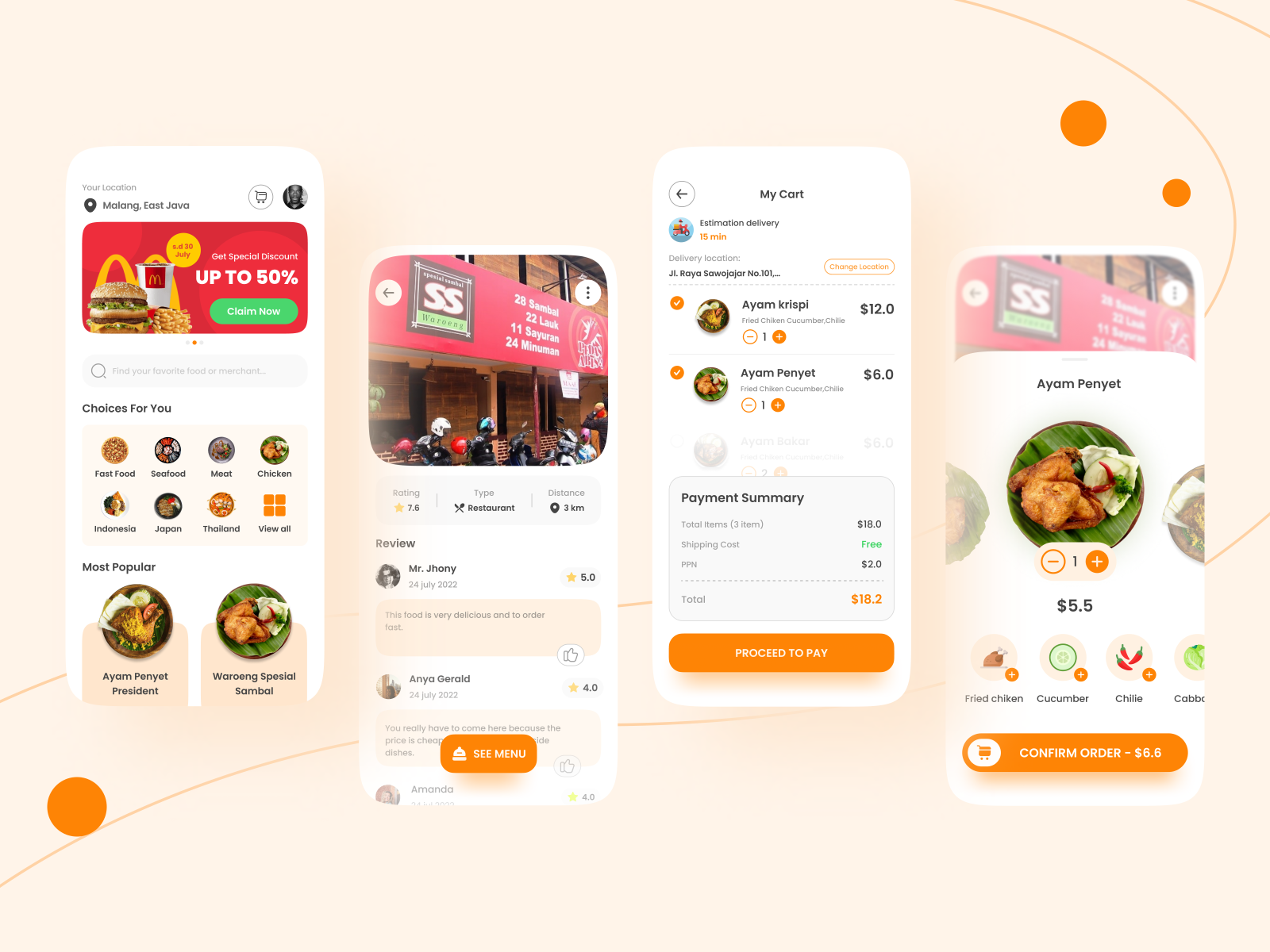 Food Delivery - Mobile App by Fathah Alfaqih 🍌 on Dribbble