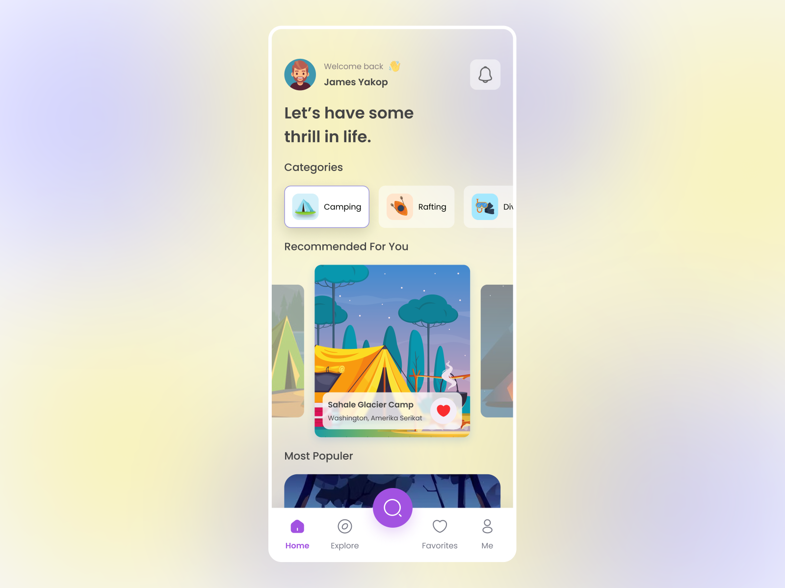 Camping App Desingn by Fathah Alfaqih 🍌 on Dribbble