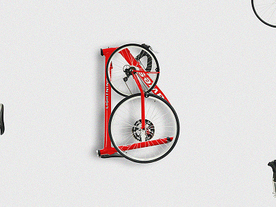 Letter B - Bicycle anatomy bicycle digital form letter lettering photomanipulation photoshop red structure type typography