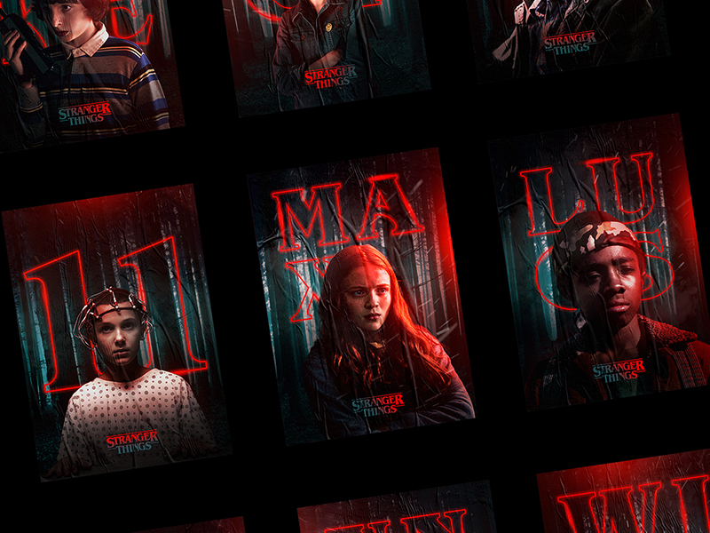 Netflix Stranger Things Character Posters by Seleqt Design on Dribbble