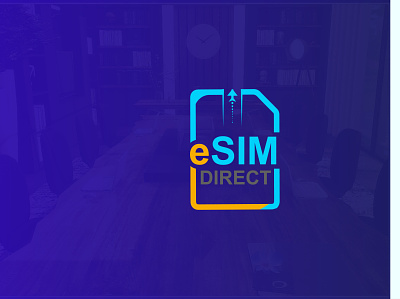 eSIM DIRECT Logo branding crative logo data logo esim direct logo latter logo logo pawar logo technology logo