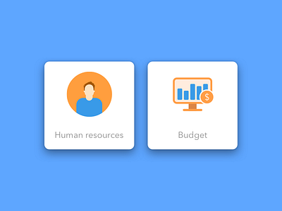 Iconset budget card human resources iconography icons person