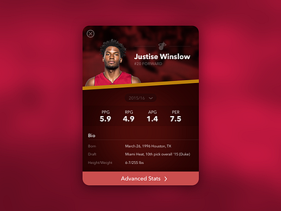 NBA Player - Profile card