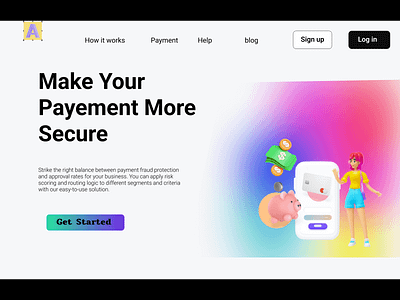 payment gateway UI 3d graphic design ui