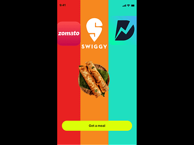 first page Food App Design