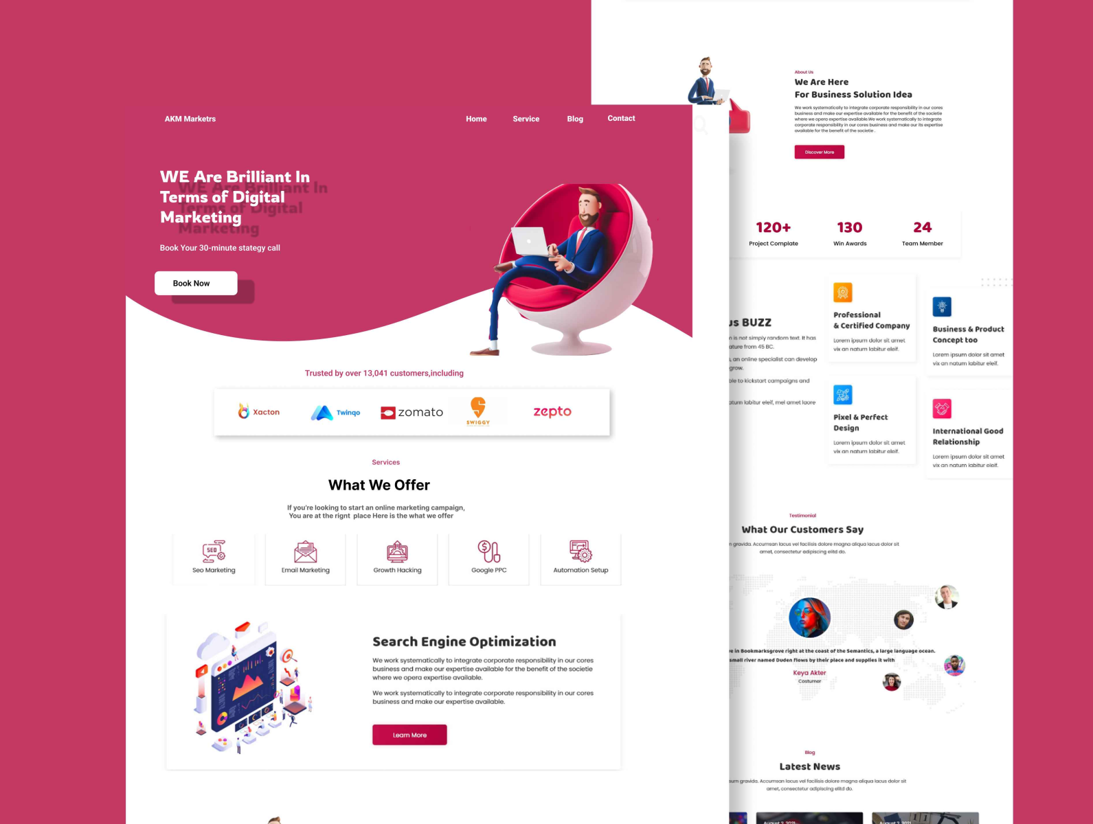 Digigtal Marketing Agency by Aumkar_UI UX 007 on Dribbble