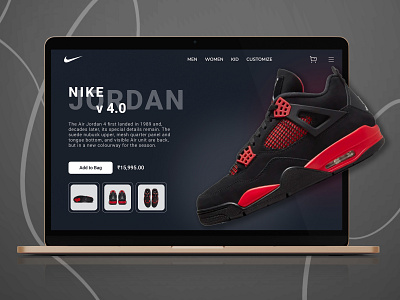 Nike Landing Page Concept branding graphic design landing page photoshop ui uiux web design website