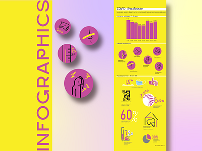 Infographics in acid colors