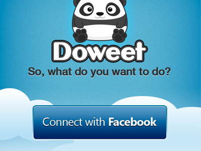 Doweet Welcome Screen mobile