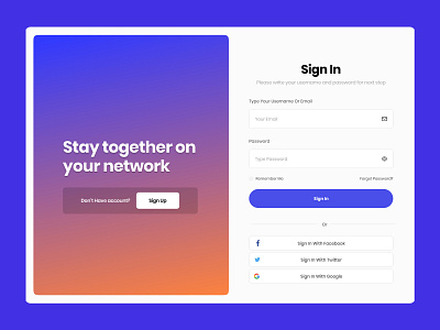 Login Page UI Design