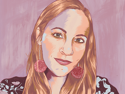 Painted portrait exploration digital face illustration painted painterly portrait woman
