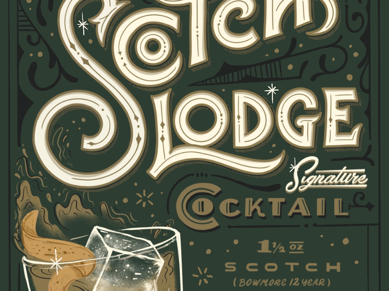 Scotch lodge signature cocktail by Alix Northrup on Dribbble