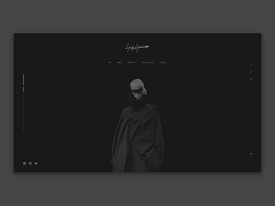 Yohji Yamamato Ecommerce Take 2 clean dark ecommerce minimalist ui ux web design