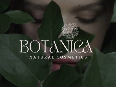 Logo for Natural Cosmetics branding design icon illustration logo typography