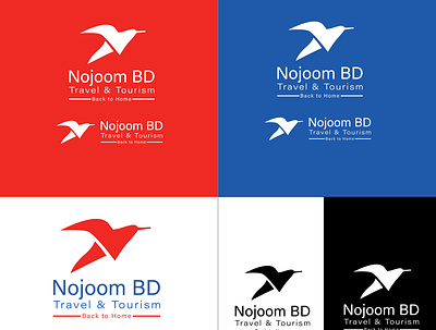 Nojoom BD graphic design icon logo logo travel agency logo typography vector logo