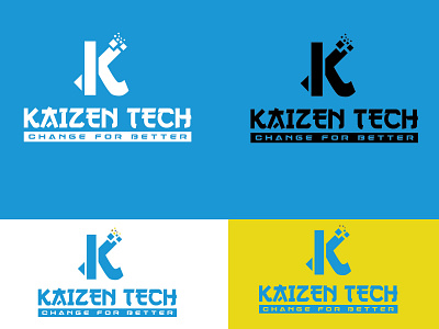 KAIZEN TECH LOGO branding graphic design logo motion graphics ui