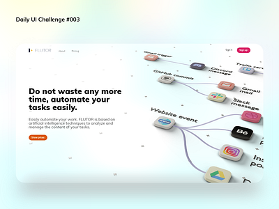 Landing Page blender3d daily 100 challenge dailyui dailyui 003 landing page landingpage xd