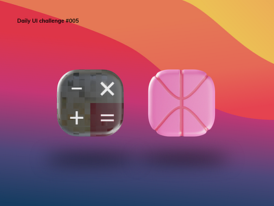 App Icon app icon blender3d calculator daily 100 challenge dailyui dailyui 005 ios ios icons