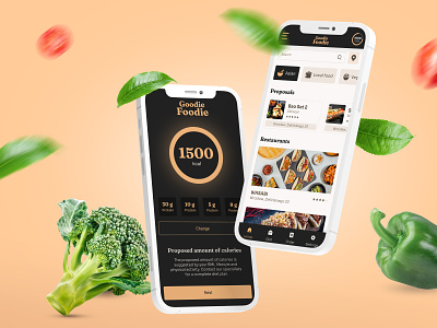 Goodie Foodie app design graphic design product design ui ux