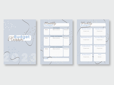 Personal budget planner advertising amount branding business design diary expenses graphic design personal vector