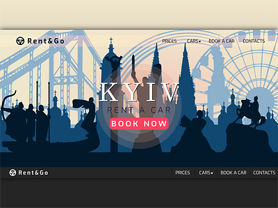 Kyiv city skyline silhouette for the landing page background design graphic design illustration landing page