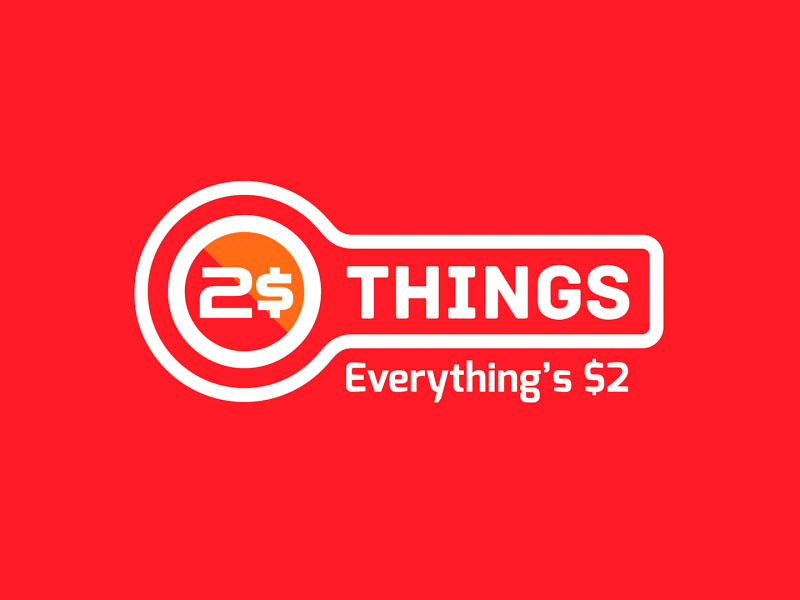 Two Dollar Things -Logo Animation after effects dynamic fast key logo logo animation logoanimation red retail shop text animation