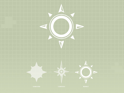 Sunshine + Compass branding compass design logo outdoors sun sunshine