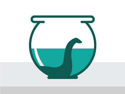 Nessie bowl fish green illustration loch monster ness