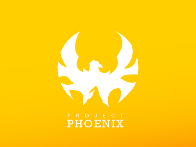 Project Phoenix bird branding hat logo magic phoenix project rising software system wizard
