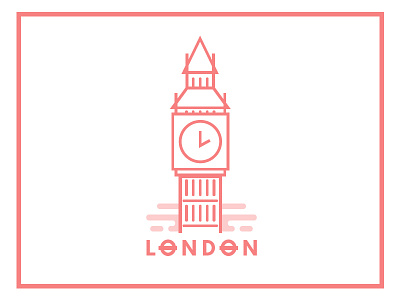 London ben big clock line london mule sticker uk