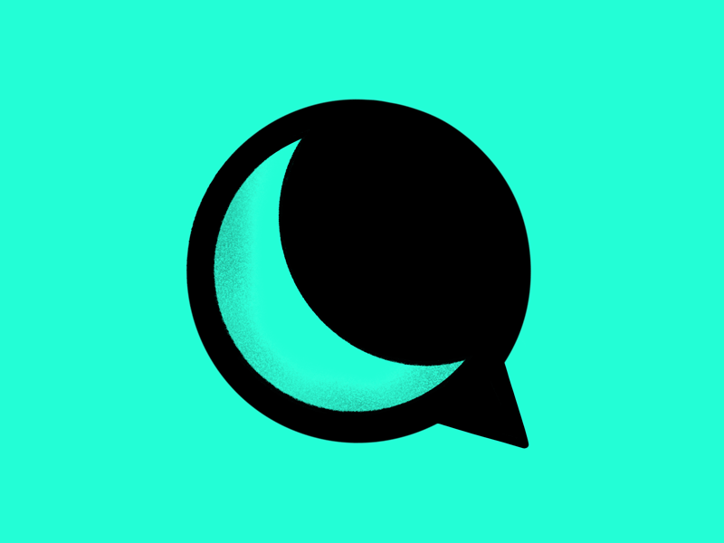 Story Night crescent logo mark moon night popup procreate speech bubble story storytelling