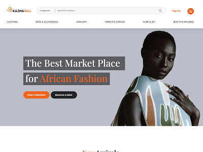 Kazma Mall - Africans Fashion Marketplace branding ecommerce ux google adwords optimized marketplace typography ui web design