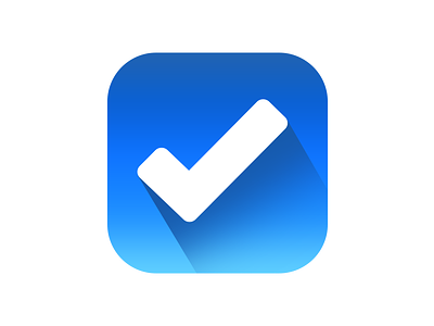 Clear Ios7 apple blue check design flat icon ios7 iphone reminder white